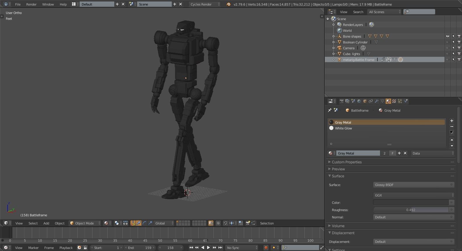 Battle Frame Mech- Inner-Base Frame Free low-poly 3D model_8