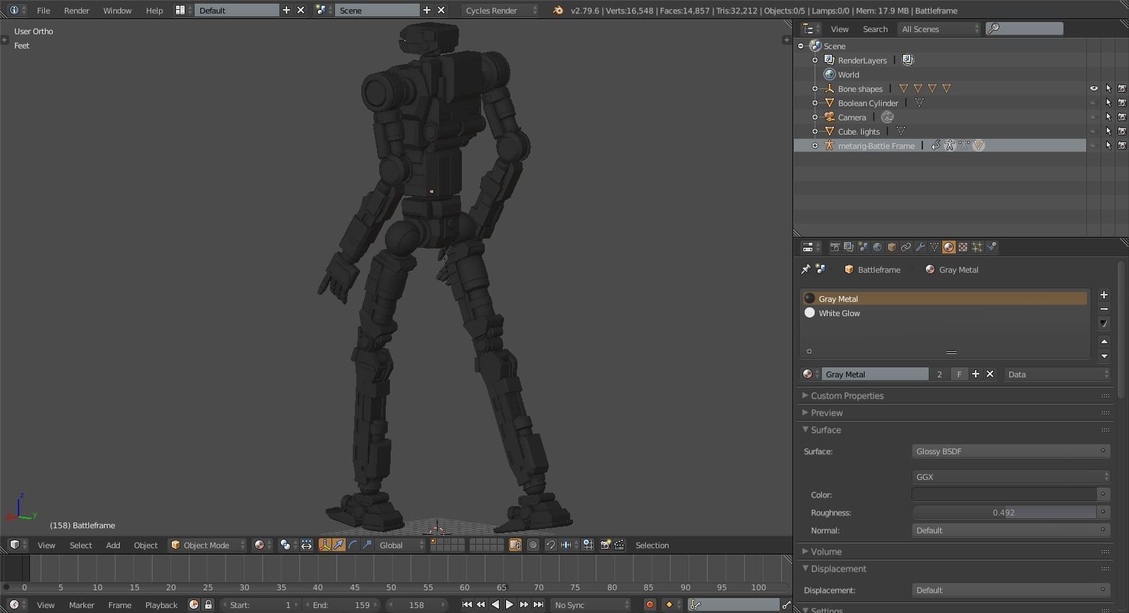 Battle Frame Mech- Inner-Base Frame Free low-poly 3D model_9