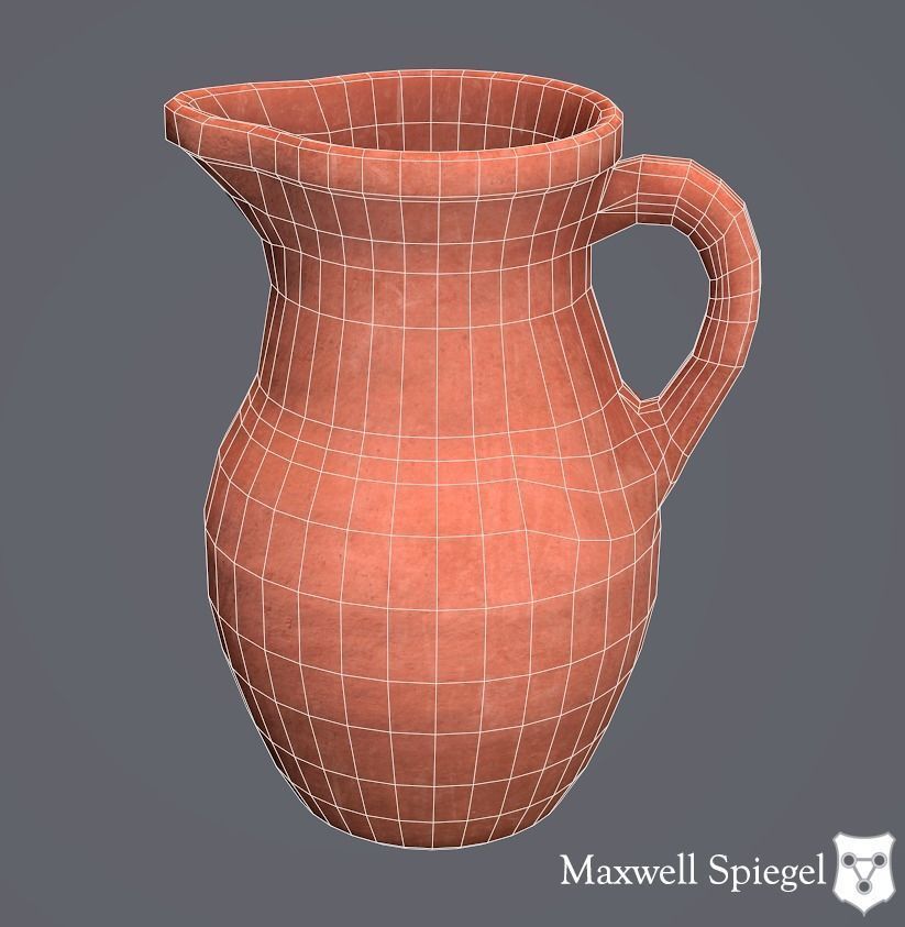 Pottery Pitcher Free low-poly 3D model_2