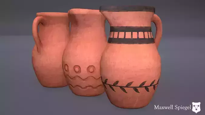 Pottery Pitcher Free low-poly 3D model