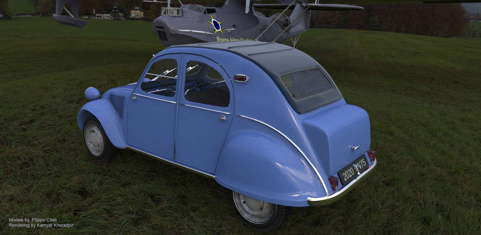 Citroen 2CV Free 3D model_7