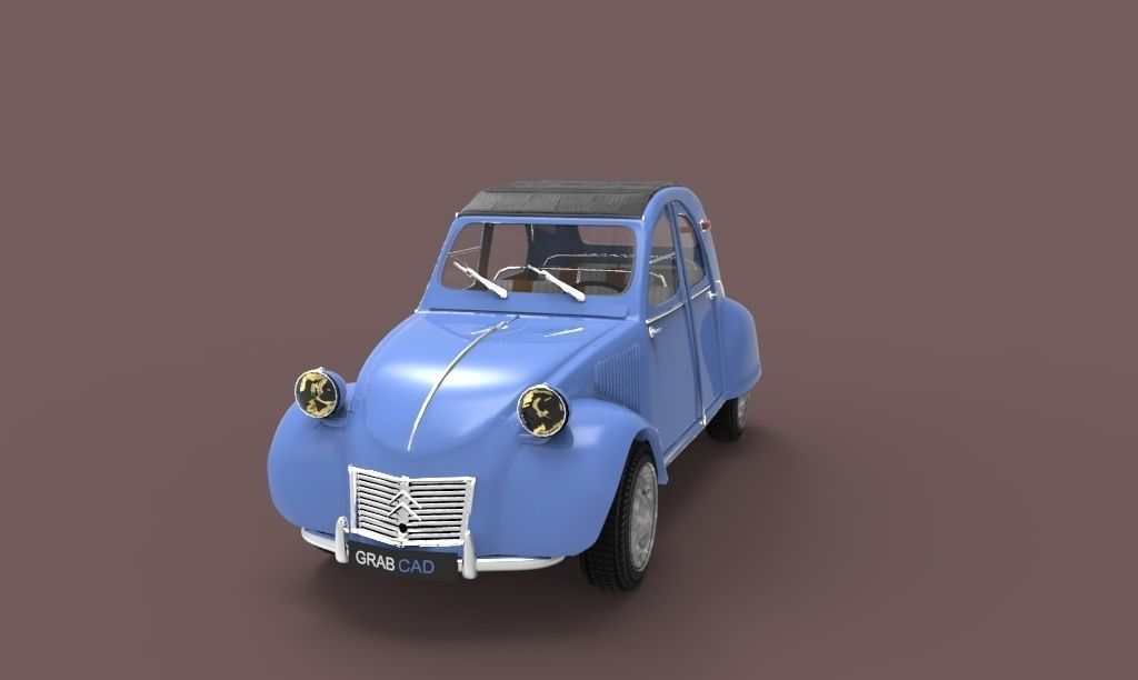 Citroen 2CV Free 3D model_8