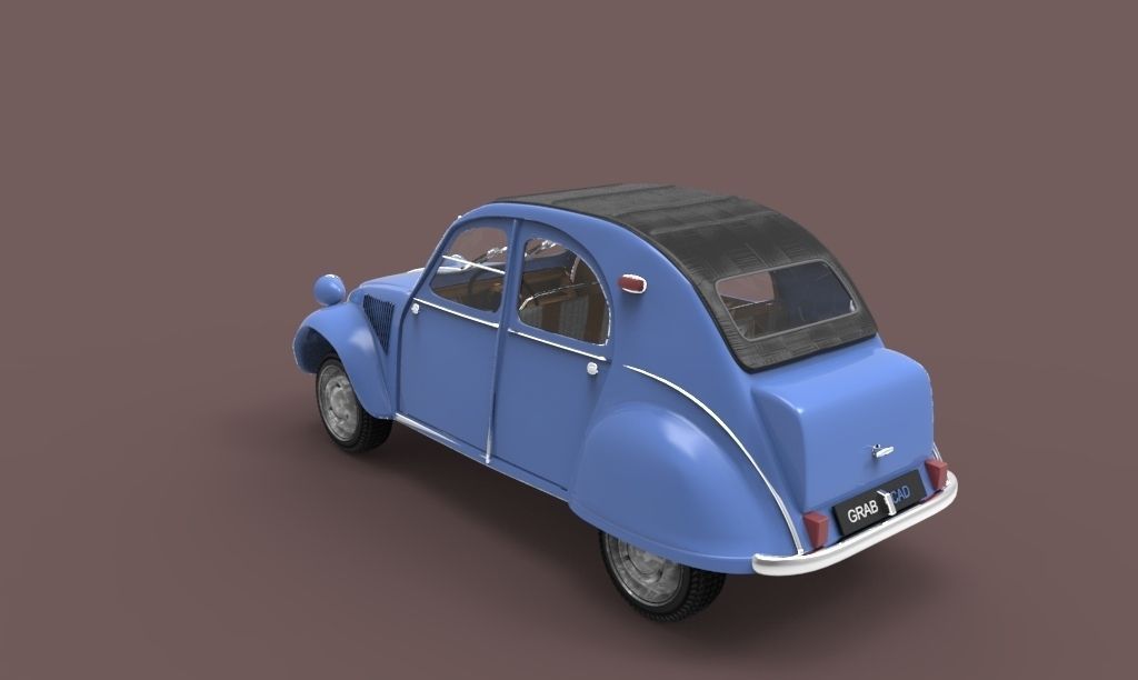Citroen 2CV Free 3D model_10