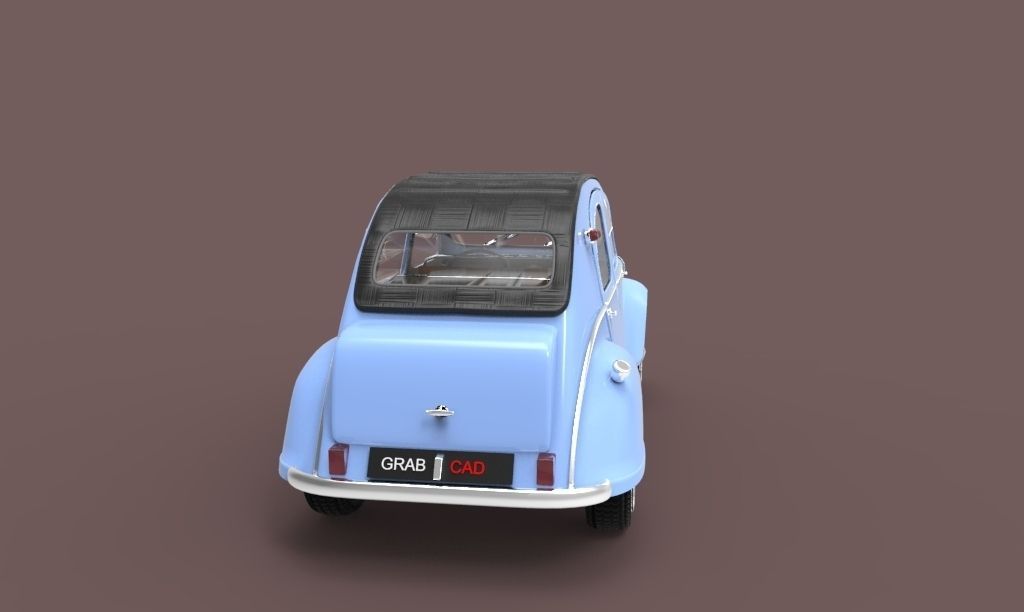 Citroen 2CV Free 3D model_11