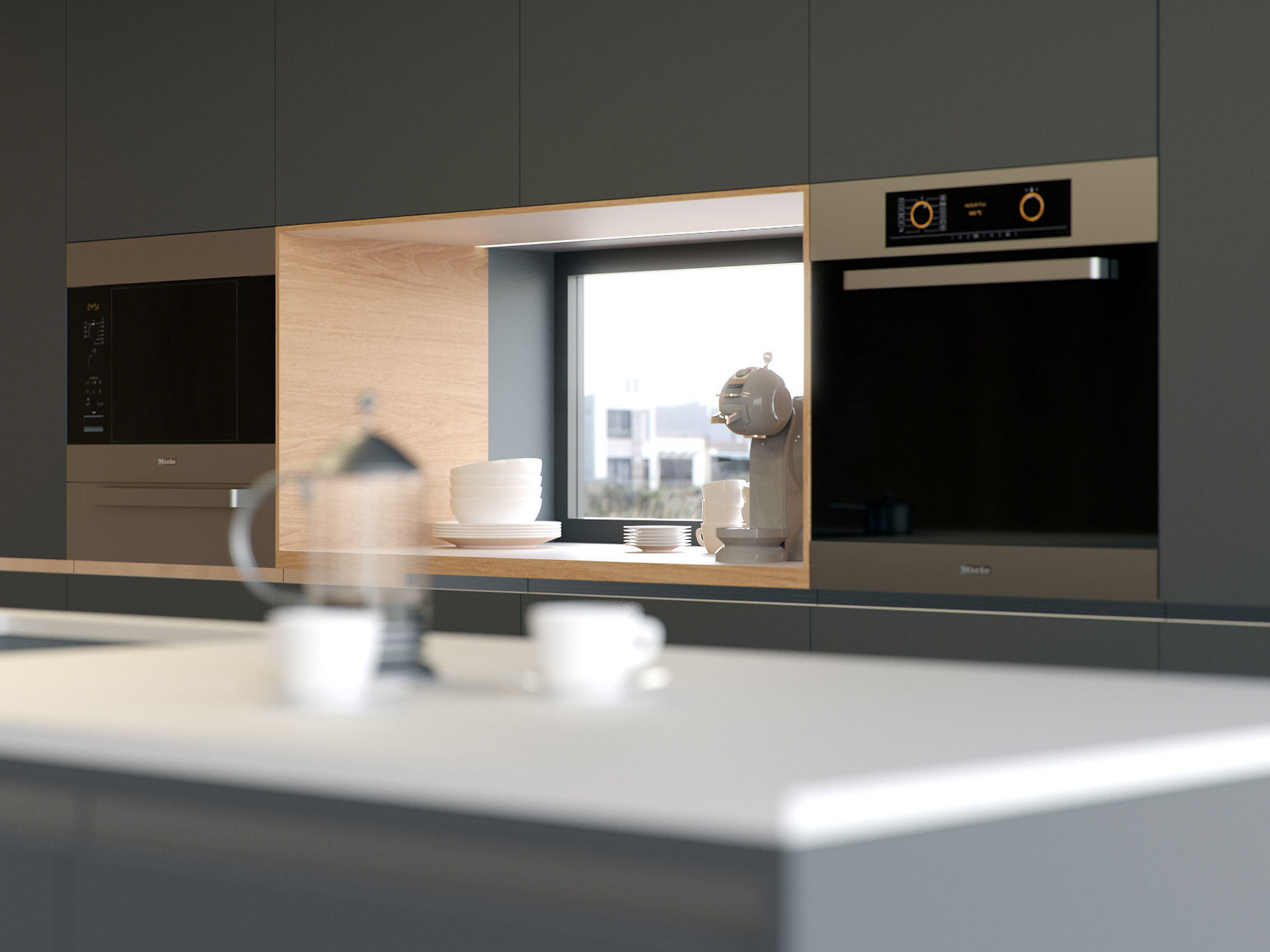 Corona C4D Scene files - 4 x Kitchen Scenes 3D Model Collection_14