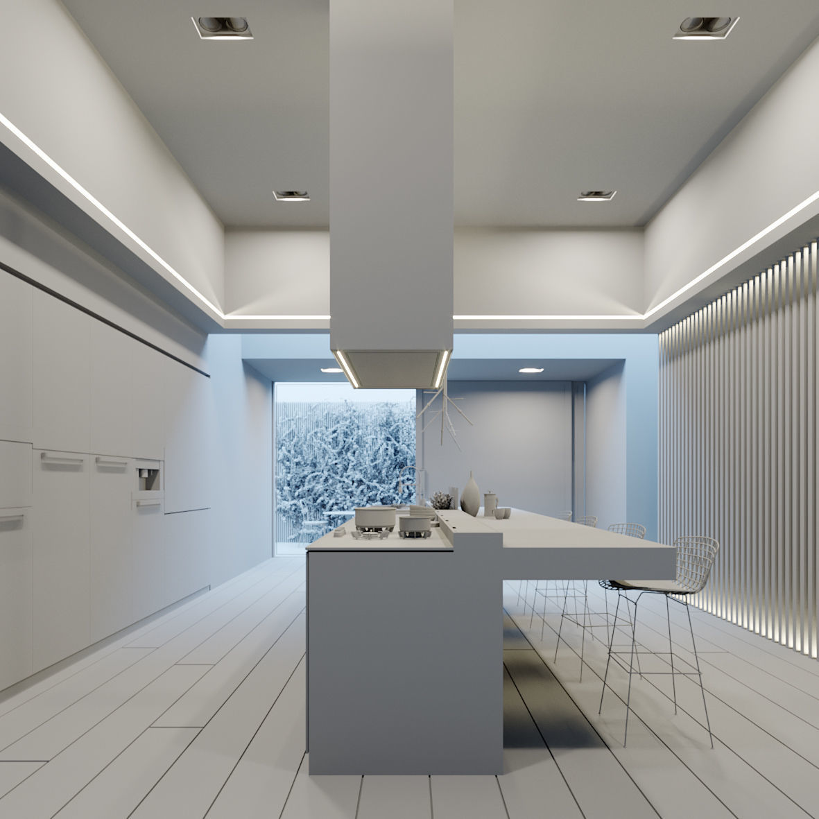 Corona C4D Scene files - 4 x Kitchen Scenes 3D Model Collection_5