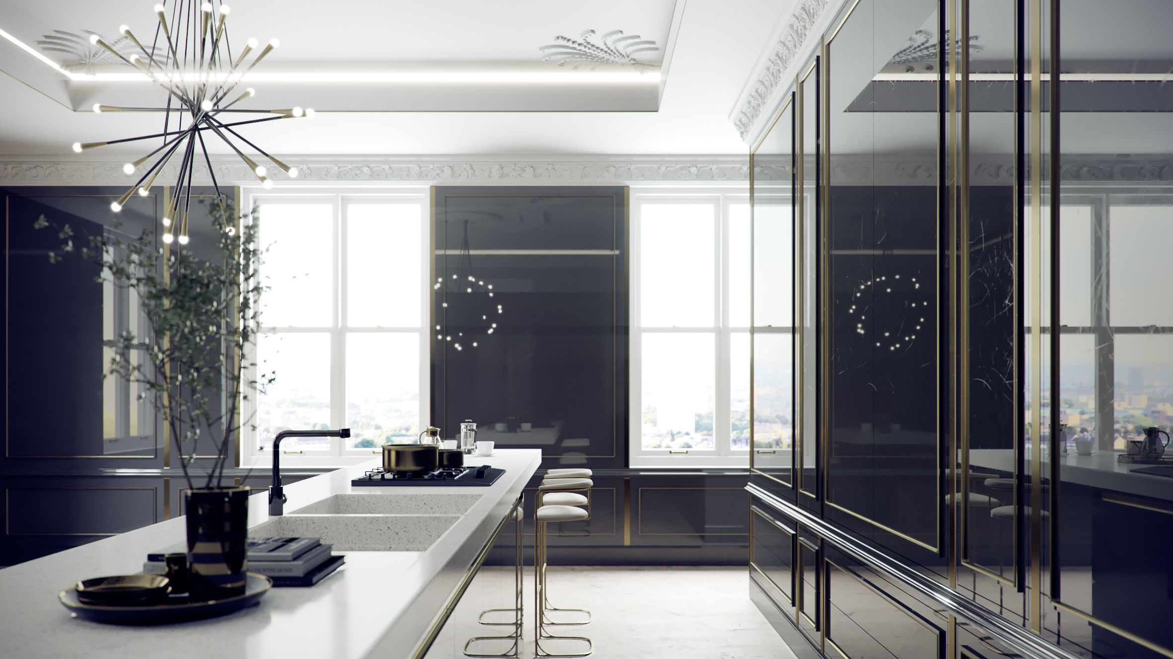 Corona C4D Scene files - 4 x Kitchen Scenes 3D Model Collection_9