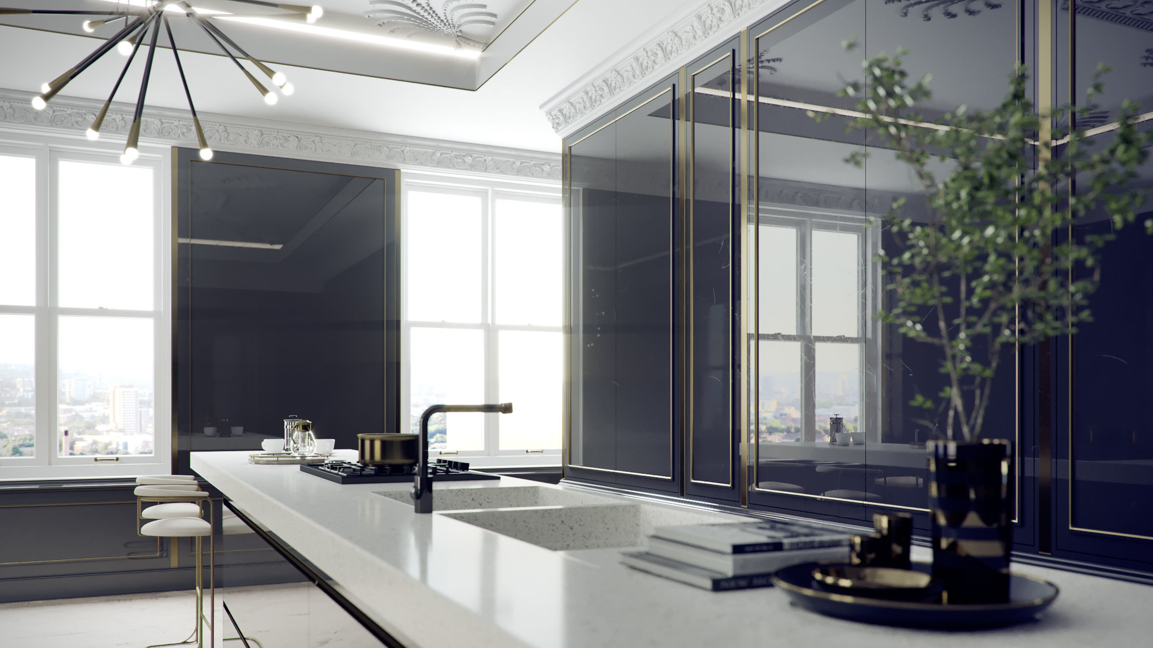 Corona C4D Scene files - 4 x Kitchen Scenes 3D Model Collection_8