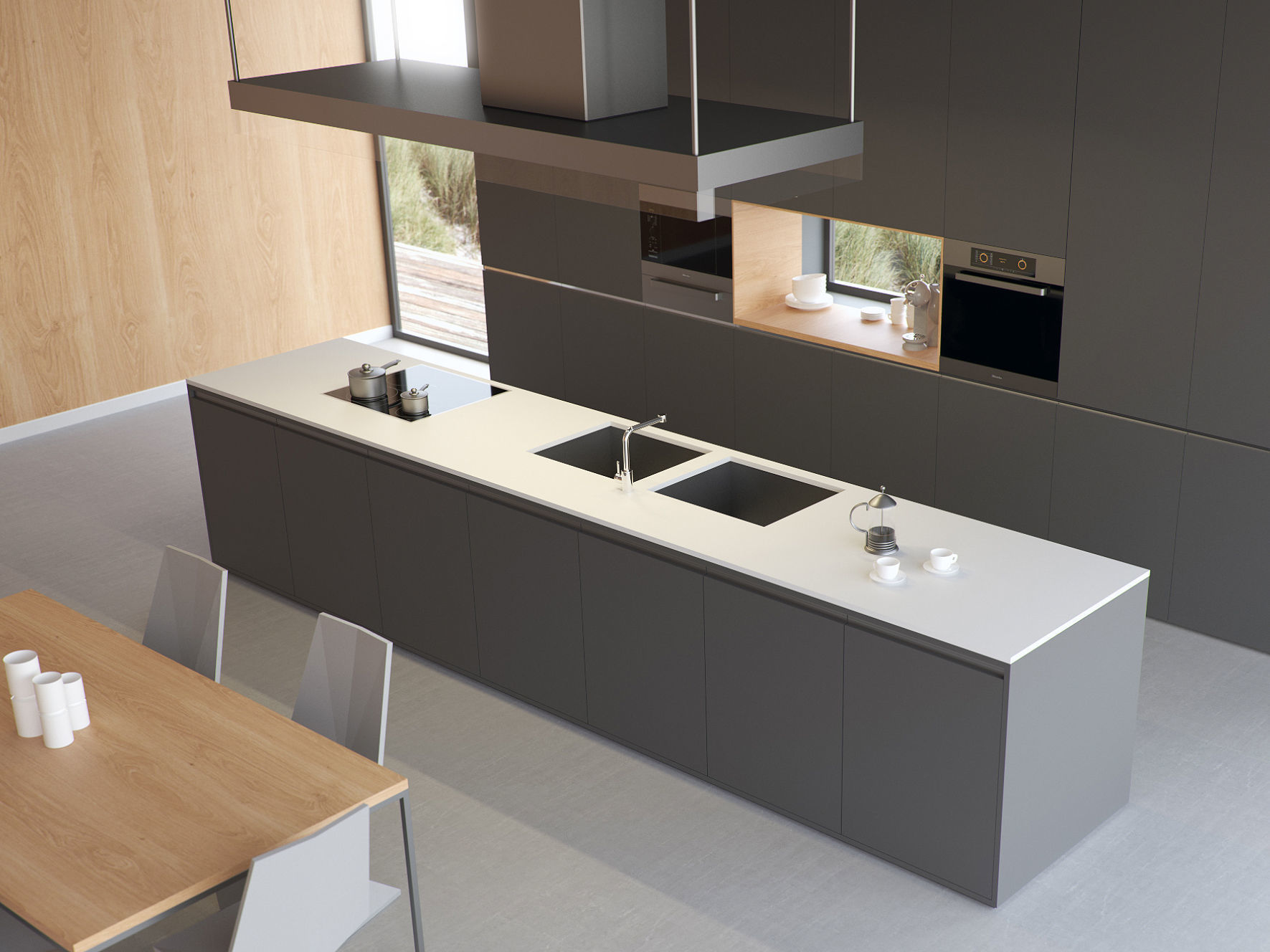 Corona C4D Scene files - 4 x Kitchen Scenes 3D Model Collection_16