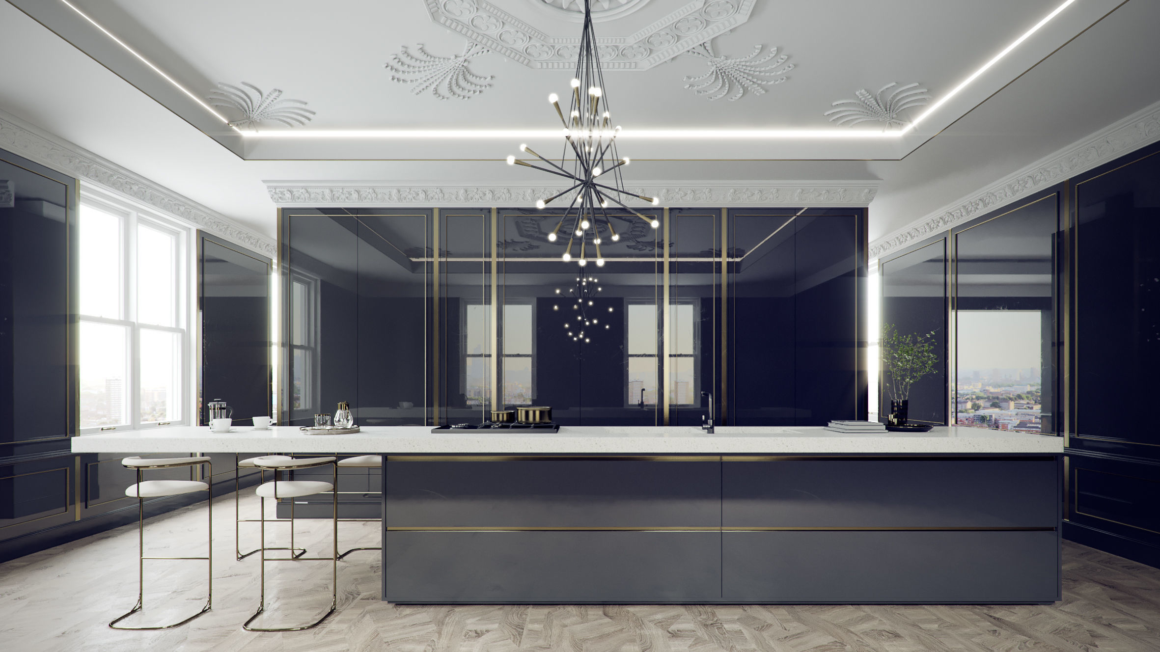 Corona C4D Scene files - 4 x Kitchen Scenes 3D Model Collection_10