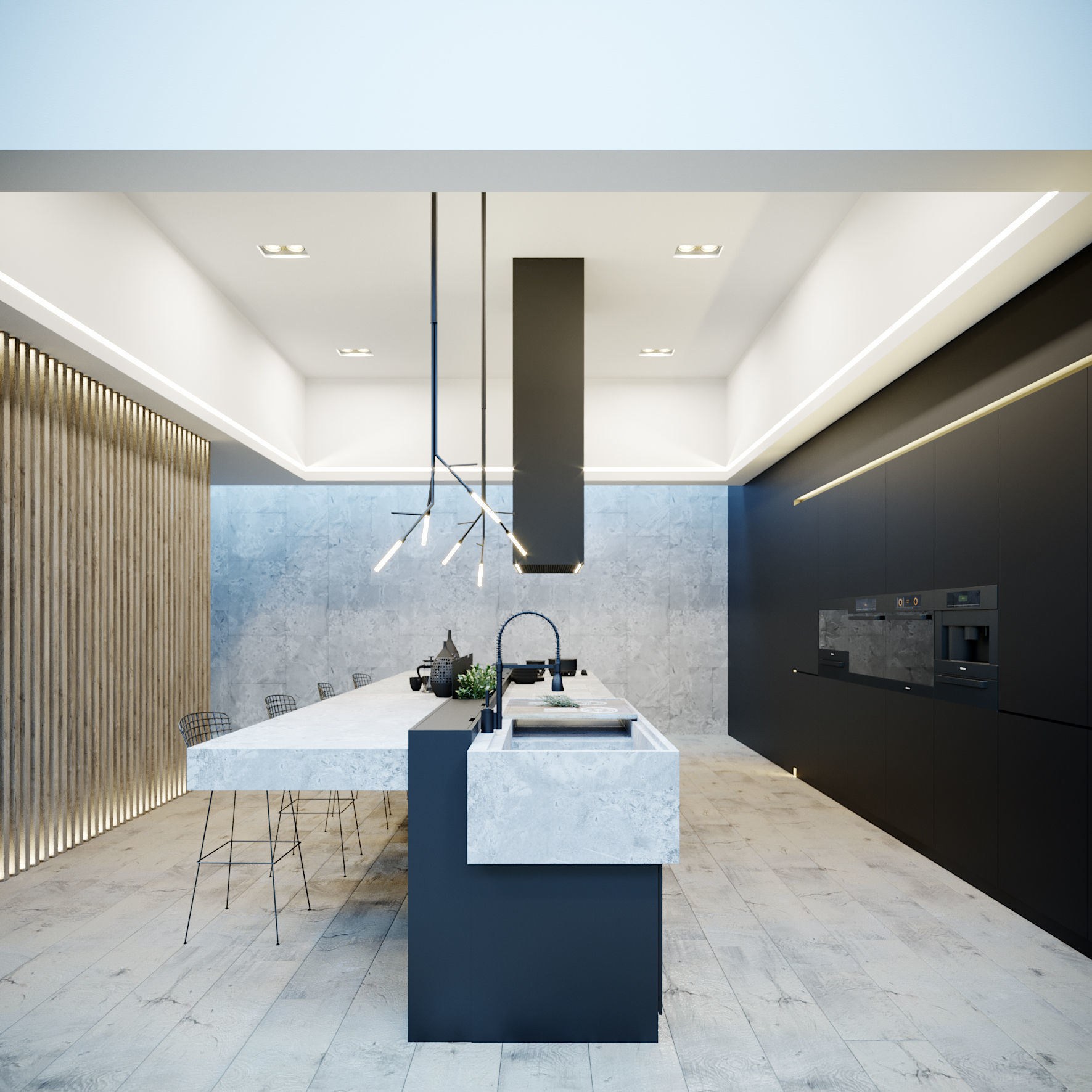 Corona C4D Scene files - 4 x Kitchen Scenes 3D Model Collection_4