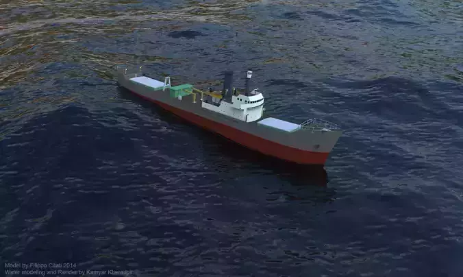 Transport Ship Free 3D model