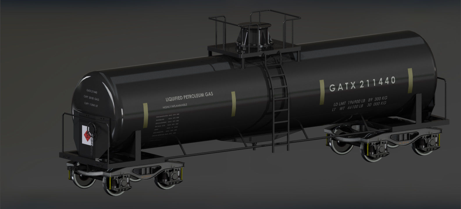 GATX Railway Freight Tank 3D model_1