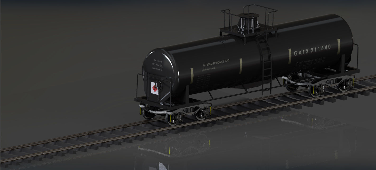 GATX Railway Freight Tank 3D model_2