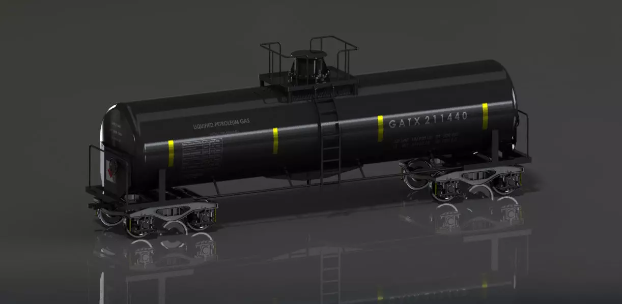 GATX Railway Freight Tank 3D model_0