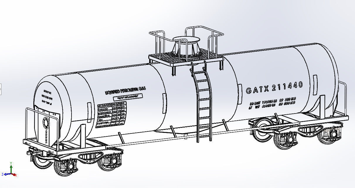 GATX Railway Freight Tank 3D model_4