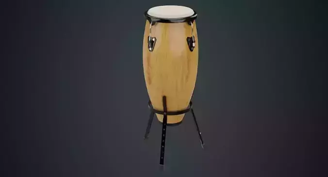 Conga 1A Low-poly 3D model