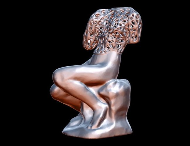 Sitting Woman 3D print model