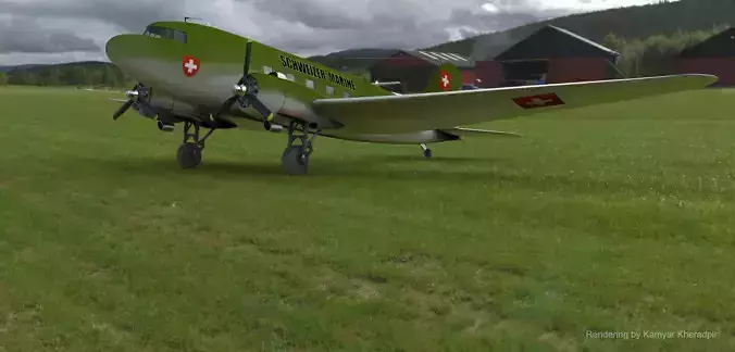 Douglas DC-3 Free 3D model