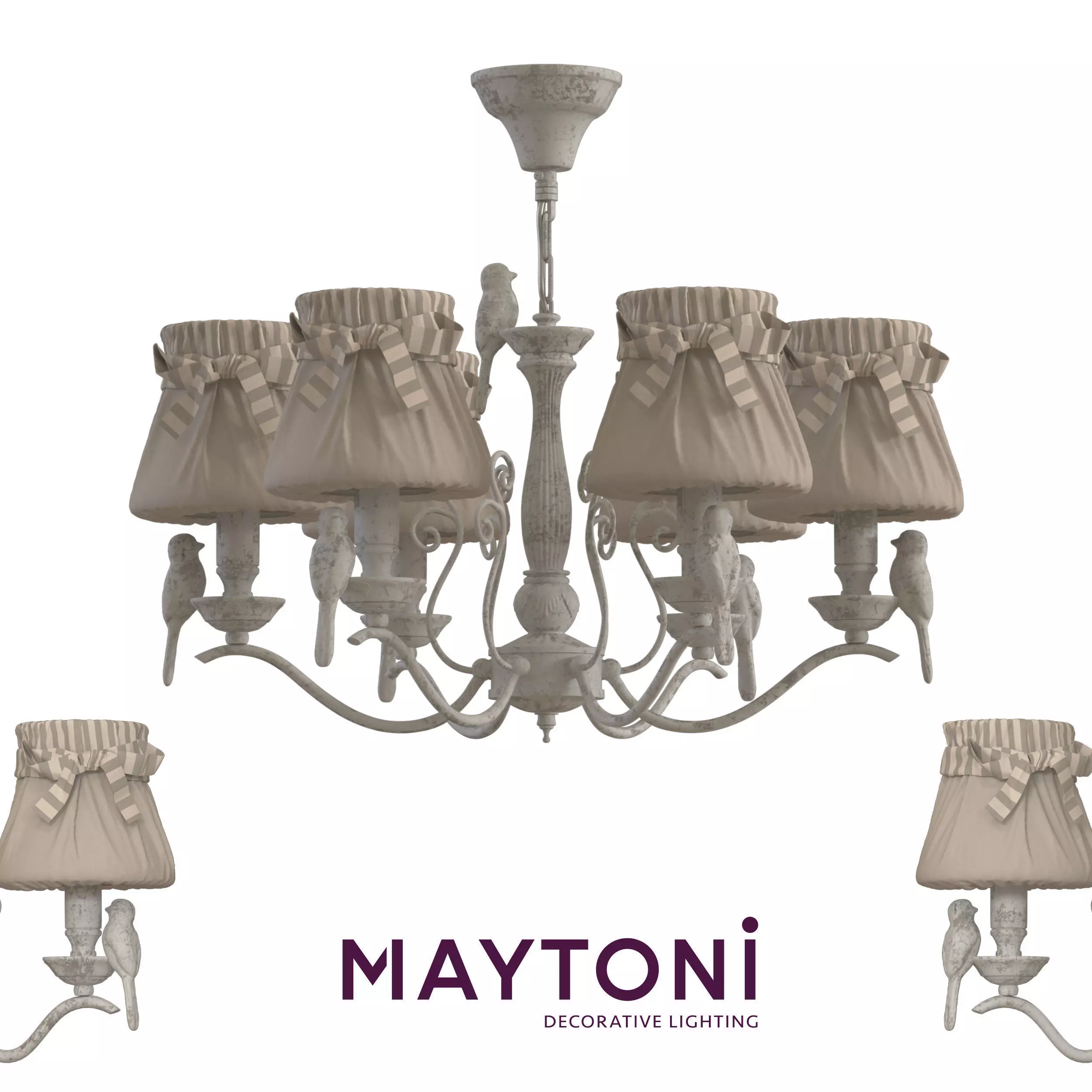 Chandelier Bird ARM013-06-W Maytoni Classic Free 3D model