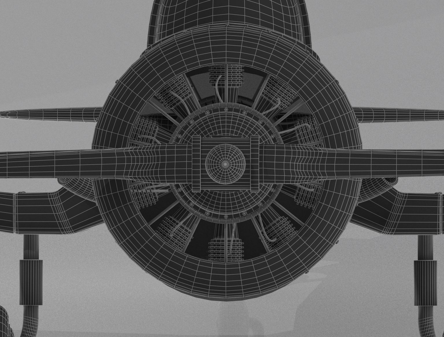 North American T-6 Texan Free low-poly 3D model_10