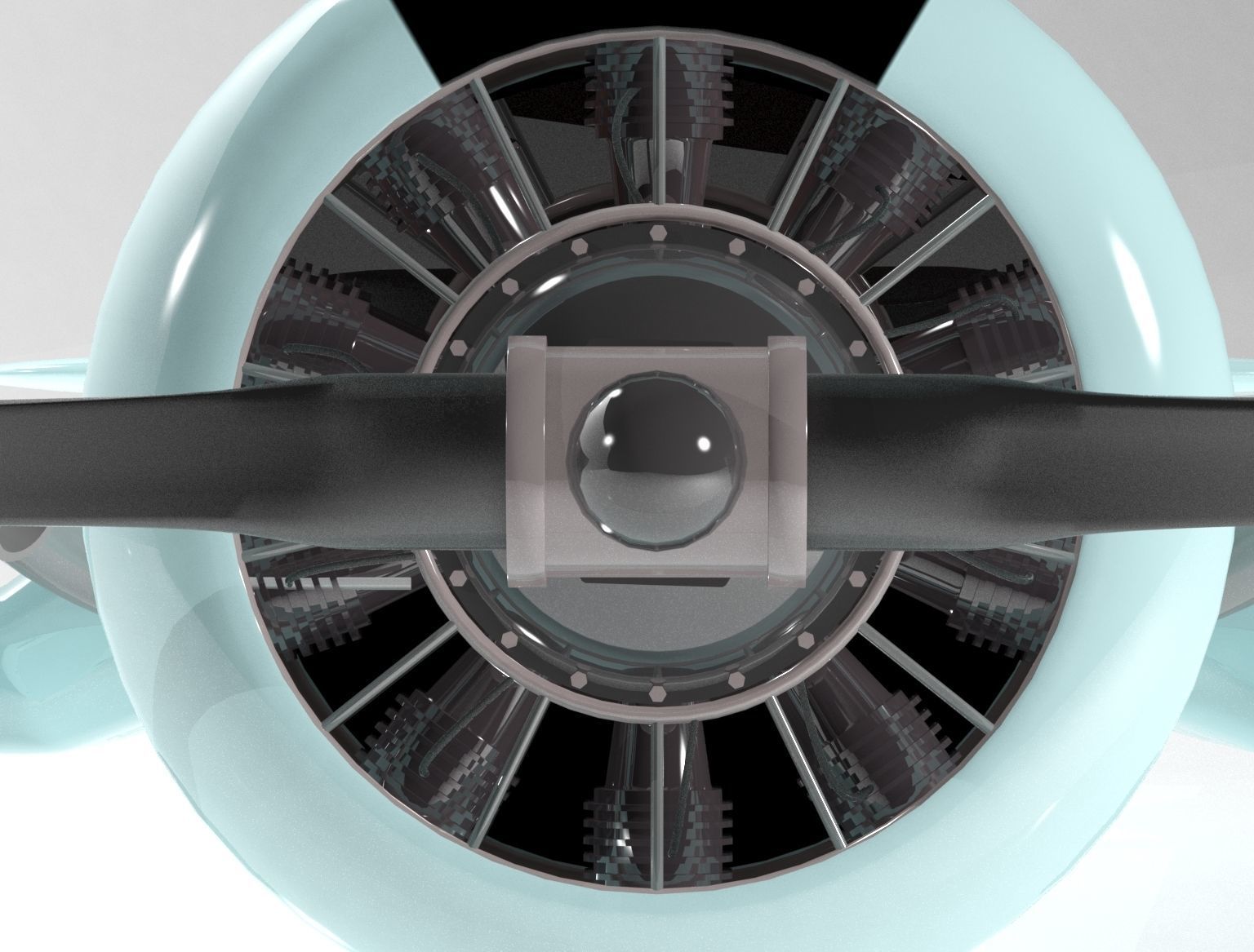 North American T-6 Texan Free low-poly 3D model_4