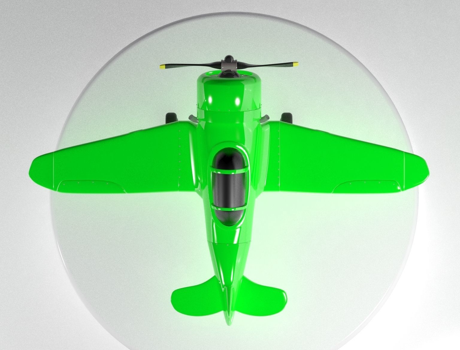 North American T-6 Texan Free low-poly 3D model_2