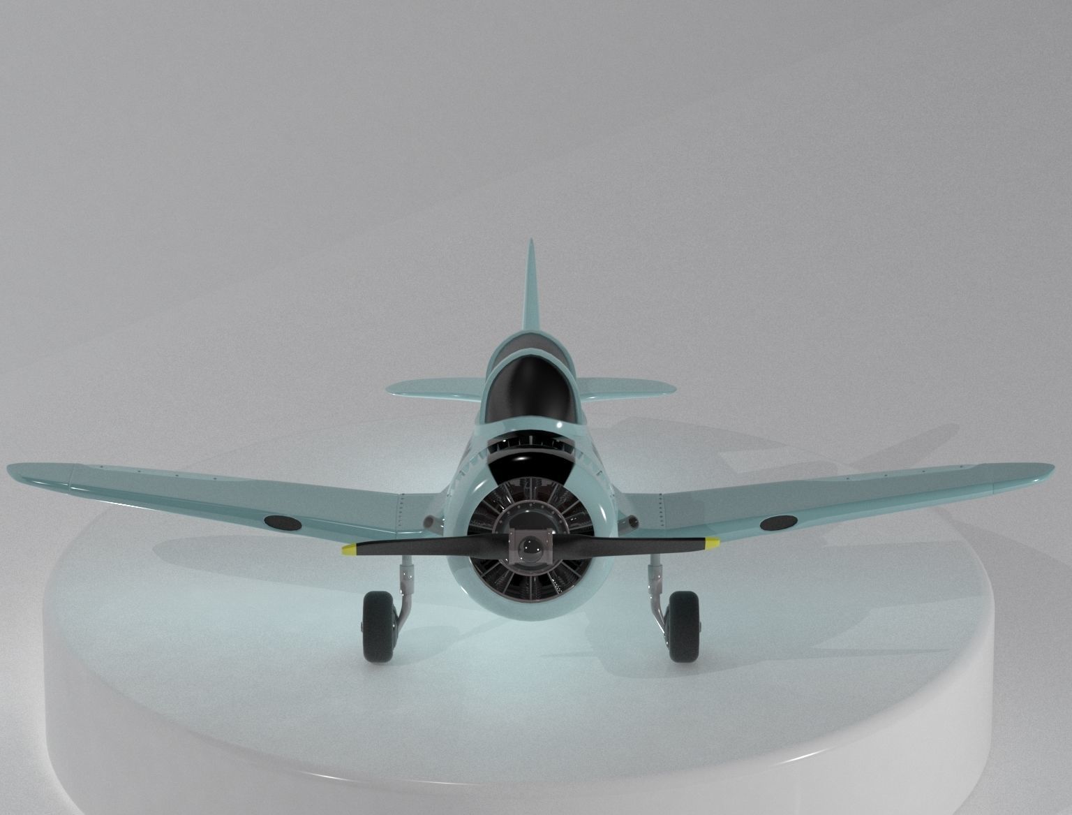 North American T-6 Texan Free low-poly 3D model_3