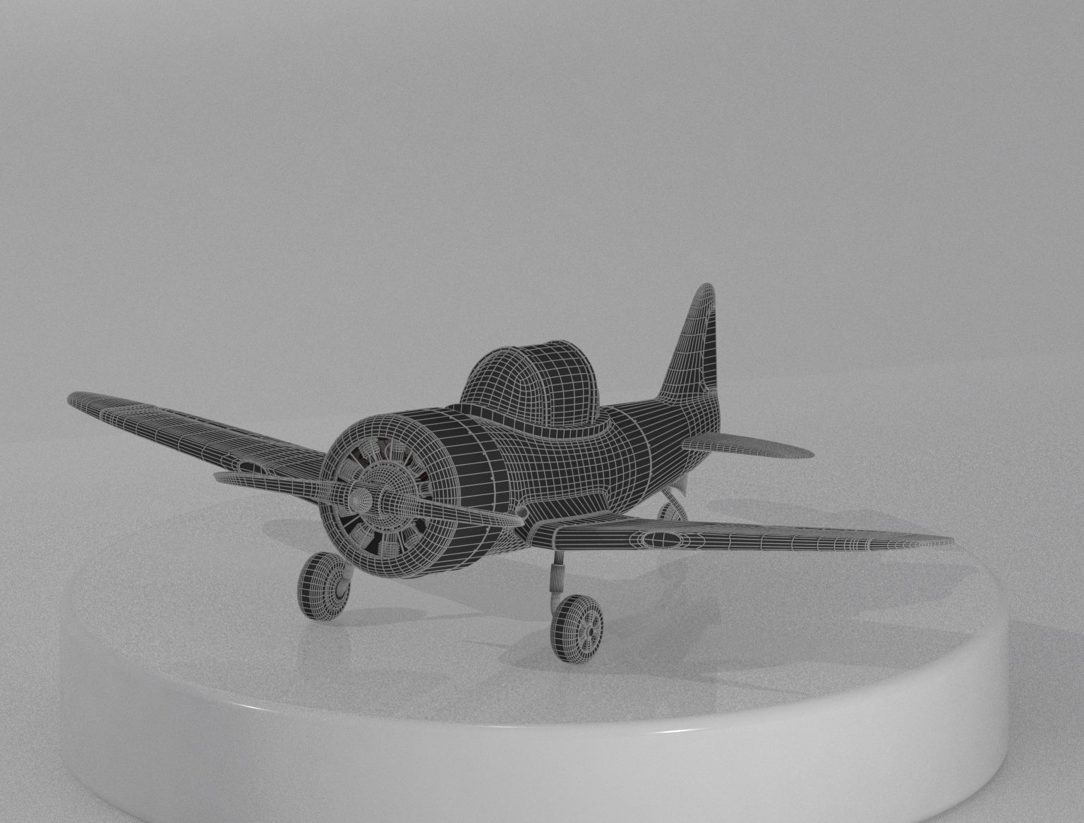 North American T-6 Texan Free low-poly 3D model_9