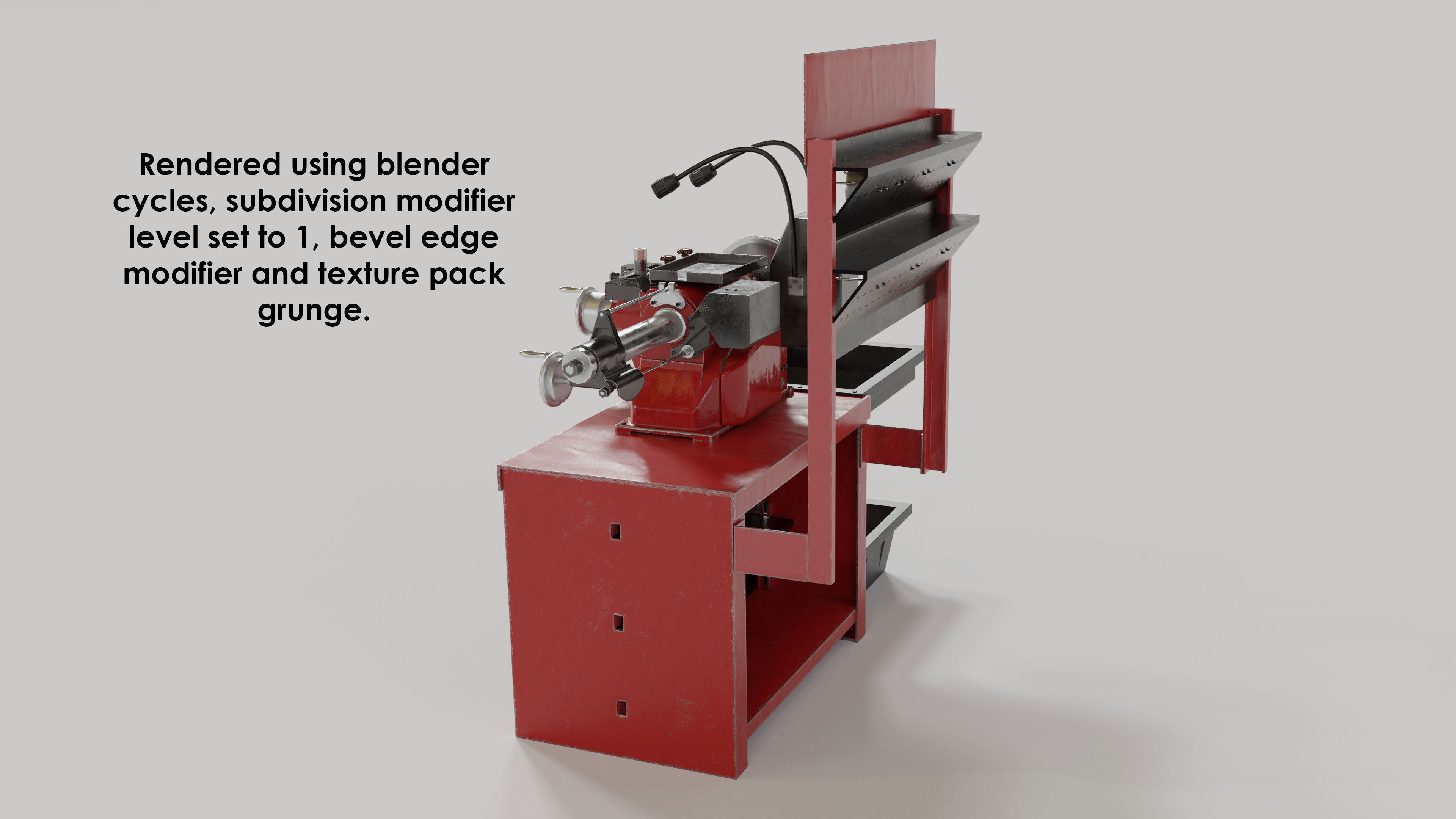 workshop garage disk lathe 3D model_10