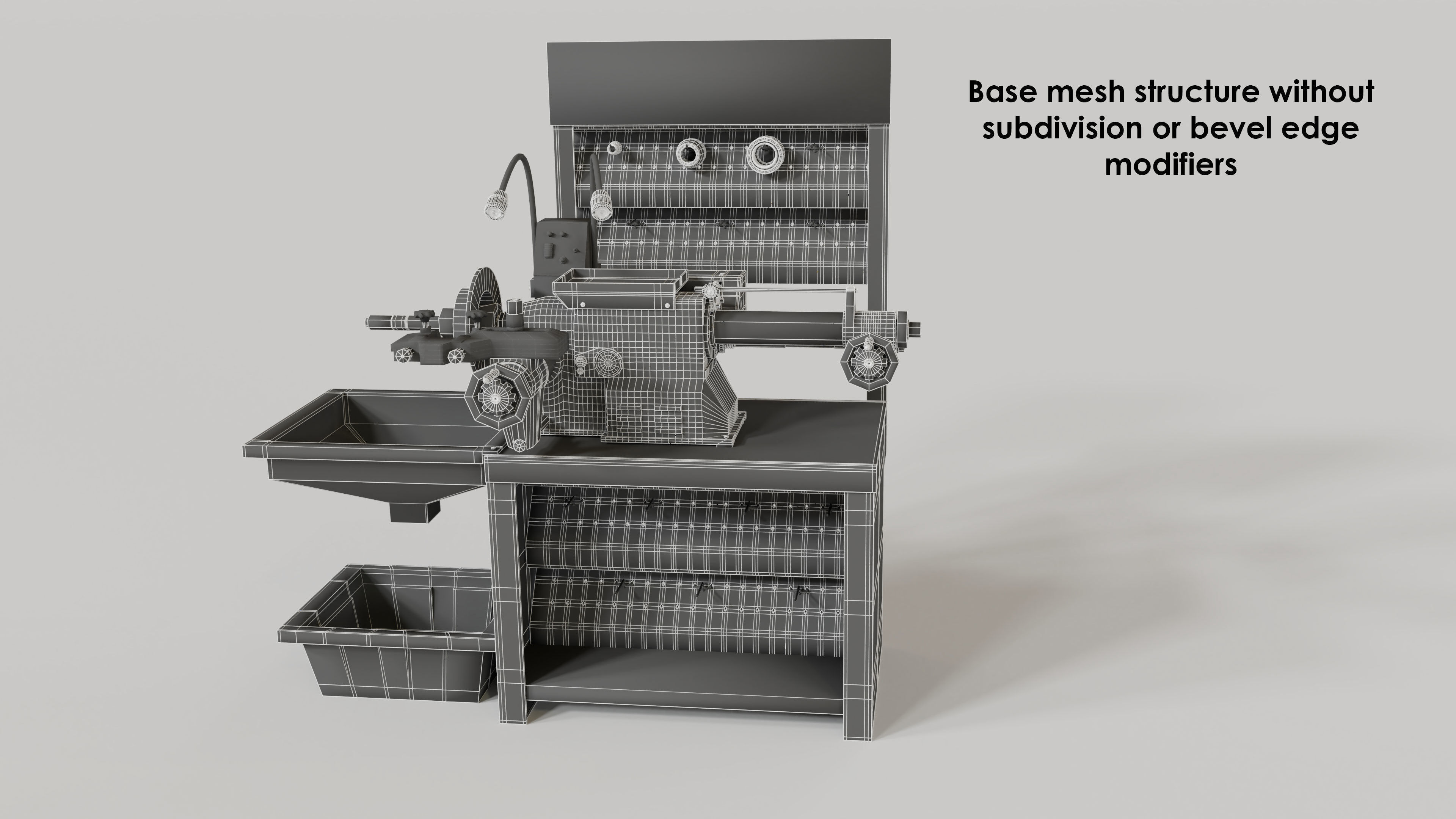 workshop garage disk lathe 3D model_14