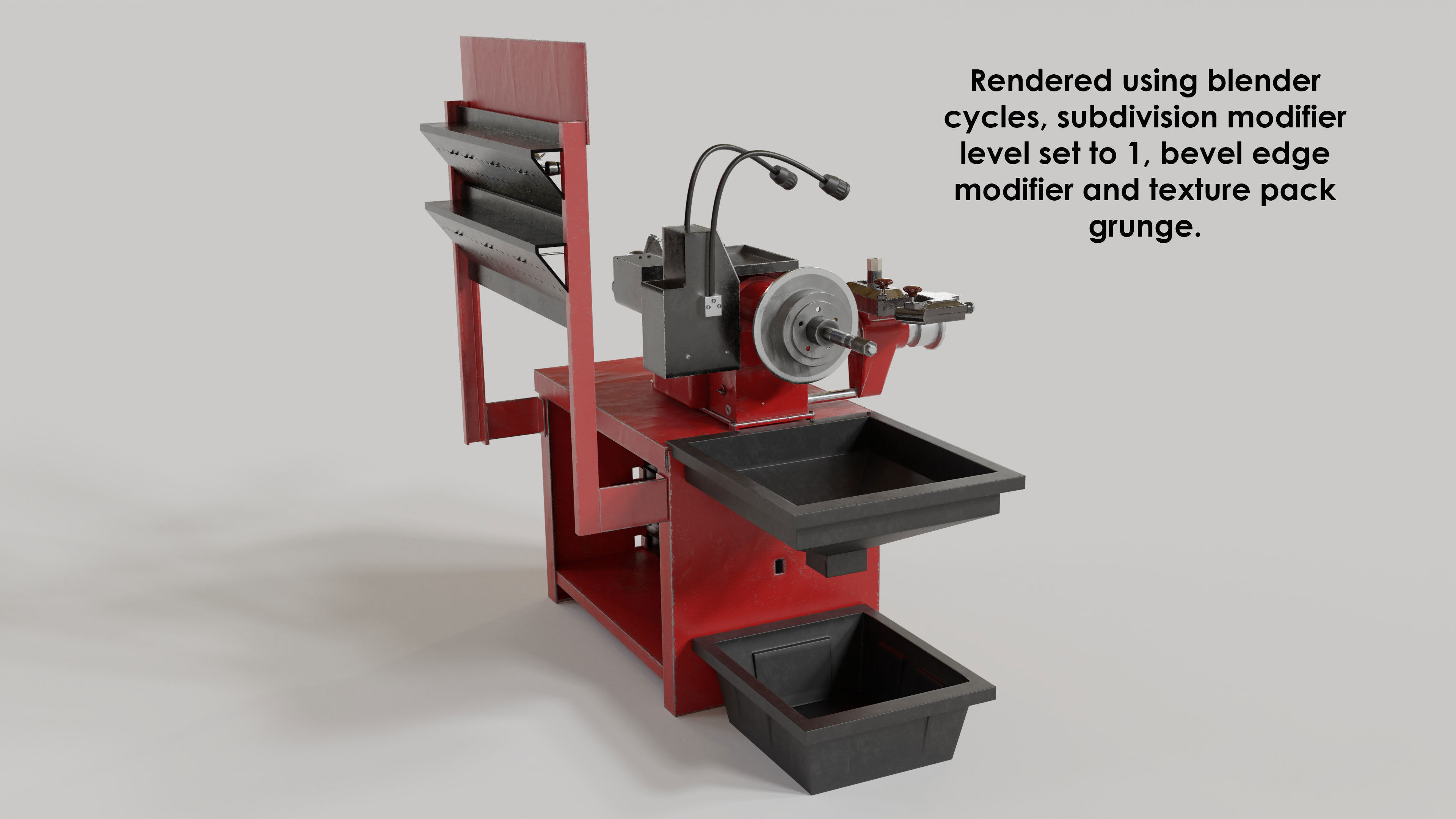 workshop garage disk lathe 3D model_9