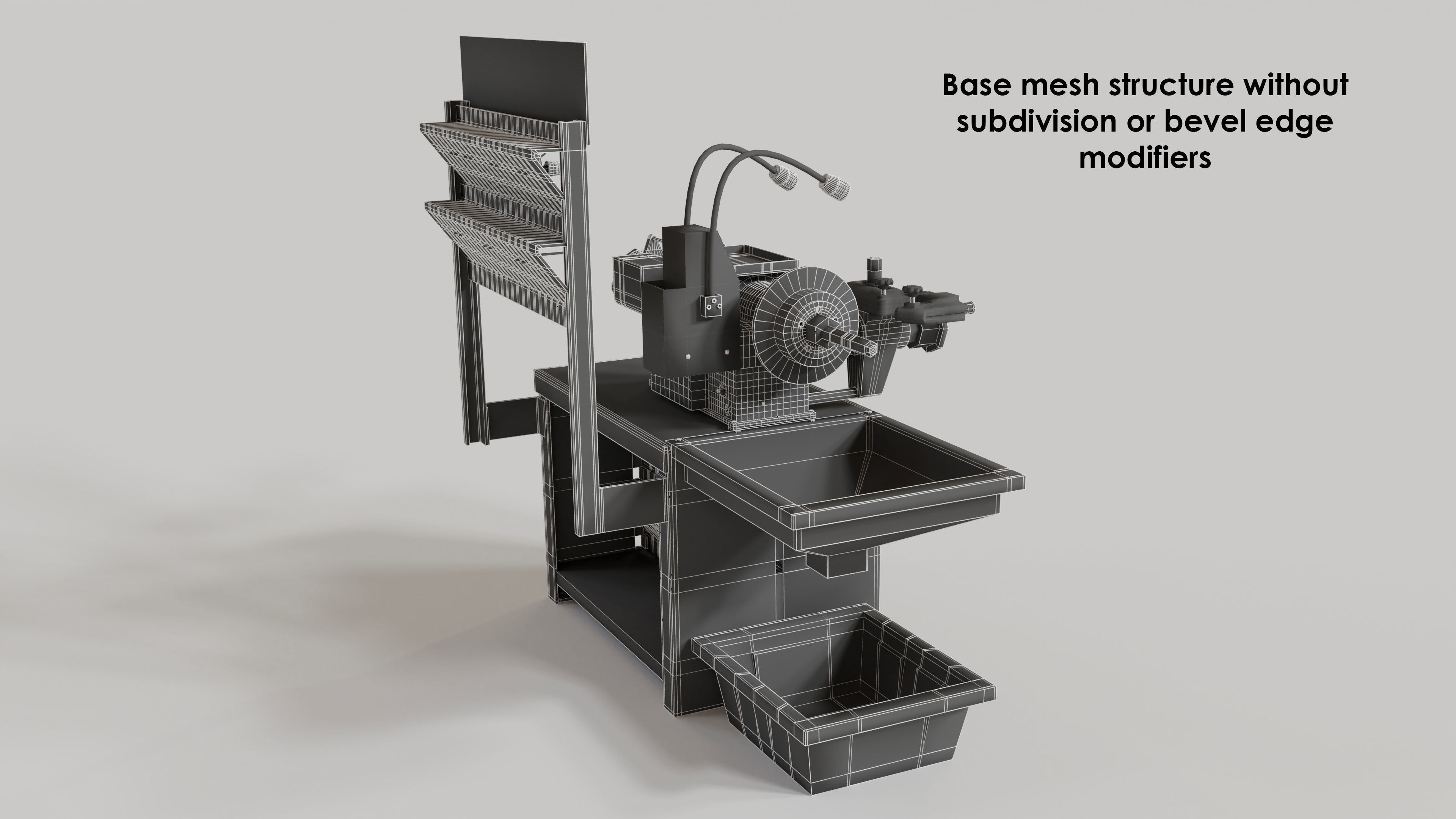workshop garage disk lathe 3D model_3