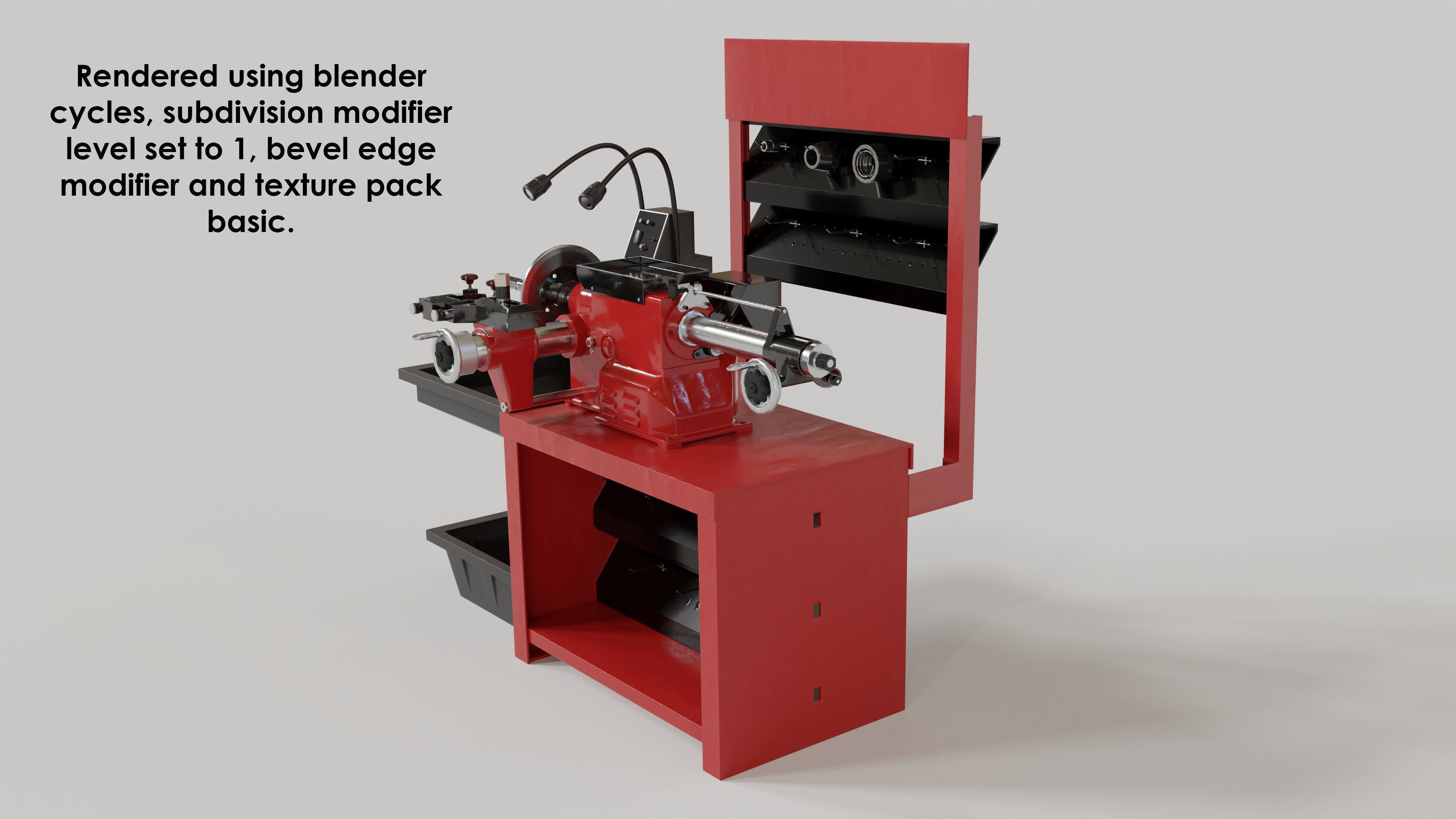 workshop garage disk lathe 3D model_11