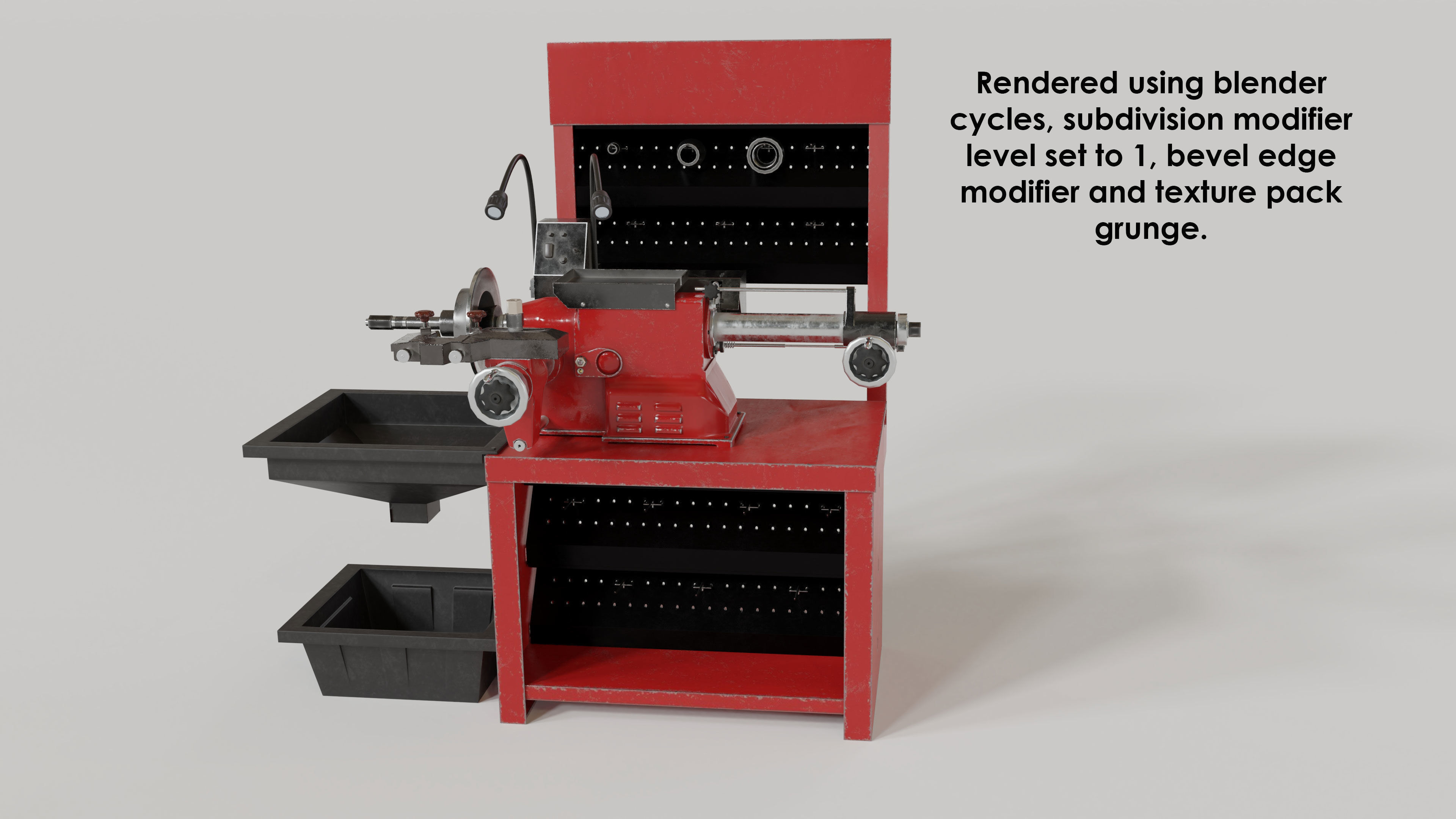 workshop garage disk lathe 3D model_7