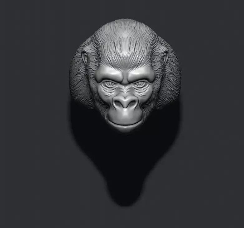 Gorilla ring 3D print model_0