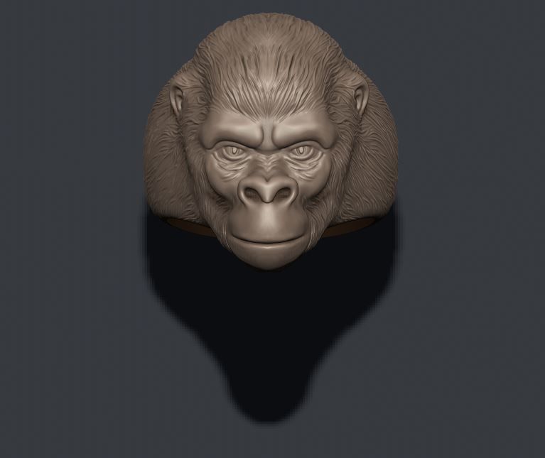 Gorilla ring 3D print model_8
