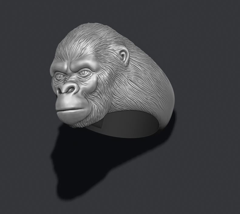 Gorilla ring 3D print model_1
