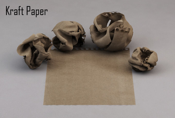 PAPER---Crumpled square piece of paper Low-poly 3D model_11