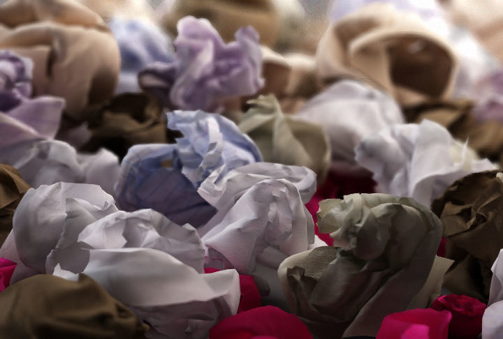 PAPER---Crumpled square piece of paper Low-poly 3D model_3