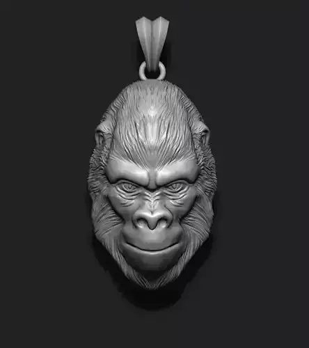 Gorilla pendant 3D print model
