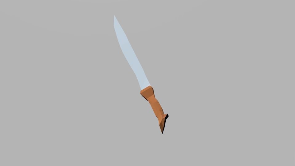 Sword Low poly Low-poly 3D model_2