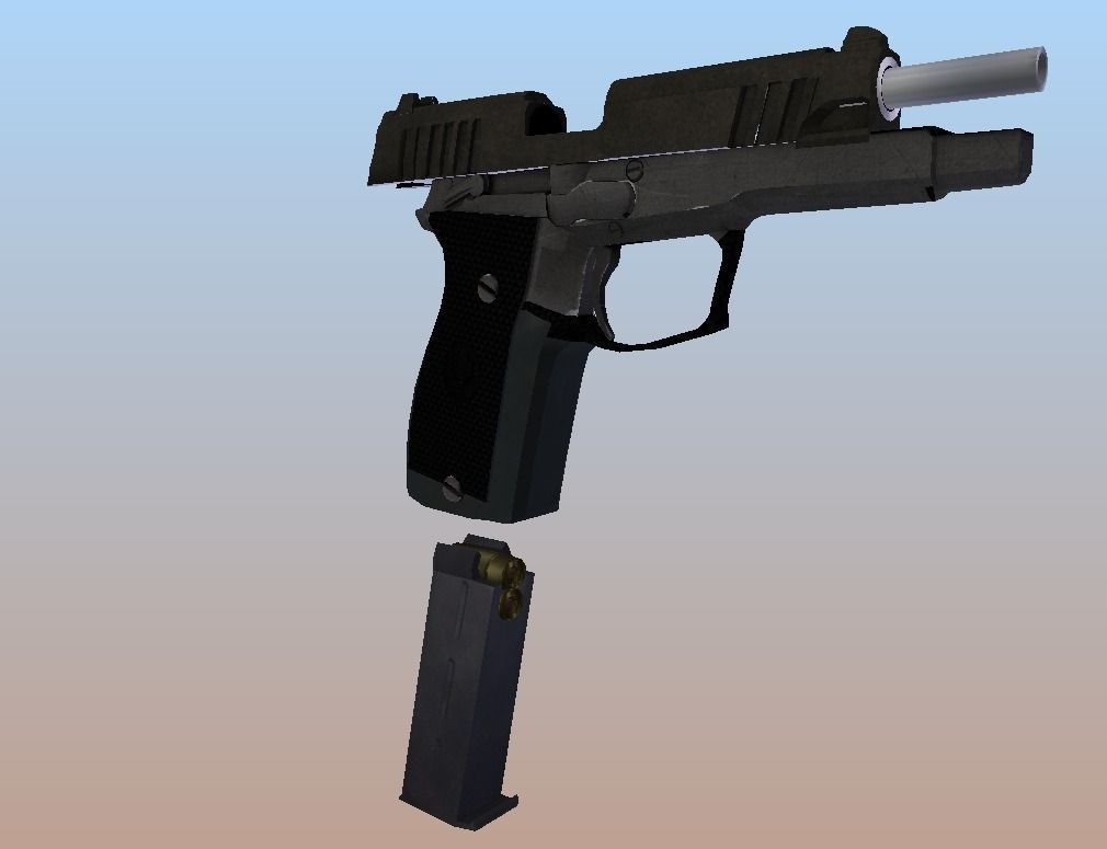 LH9 Pistol Low-poly 3D model_4
