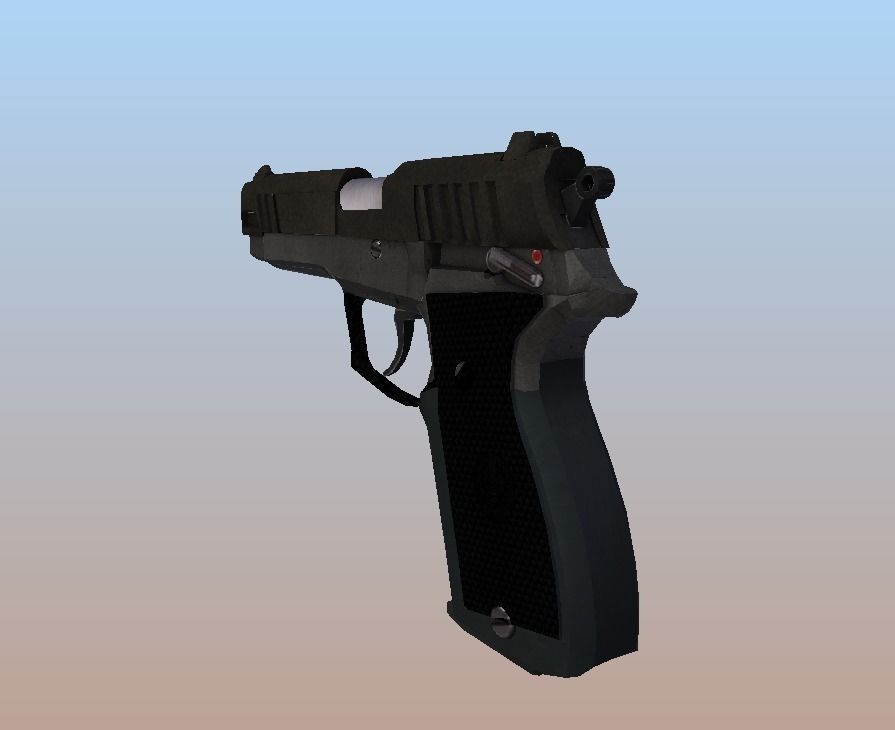 LH9 Pistol Low-poly 3D model_1