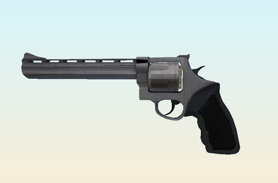 44 Magnum Low-poly 3D model_3