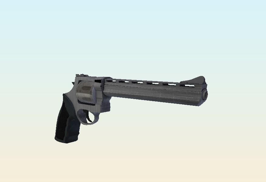 44 Magnum Low-poly 3D model_0