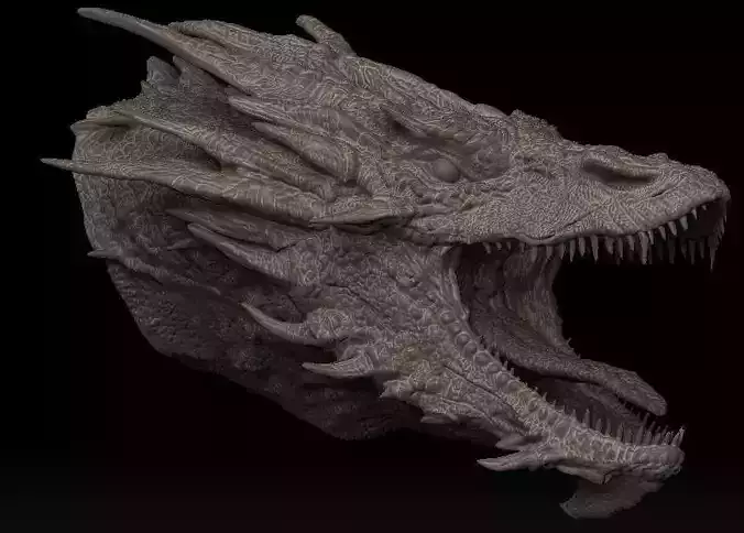 Smaug head bust