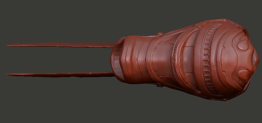 Fugitive Predator Gauntlet computer and blades 3D model_2