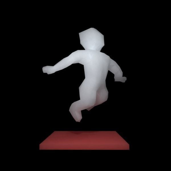 Super low poly COLLECTION wooden sculpture of horse Low-poly 3D model_37