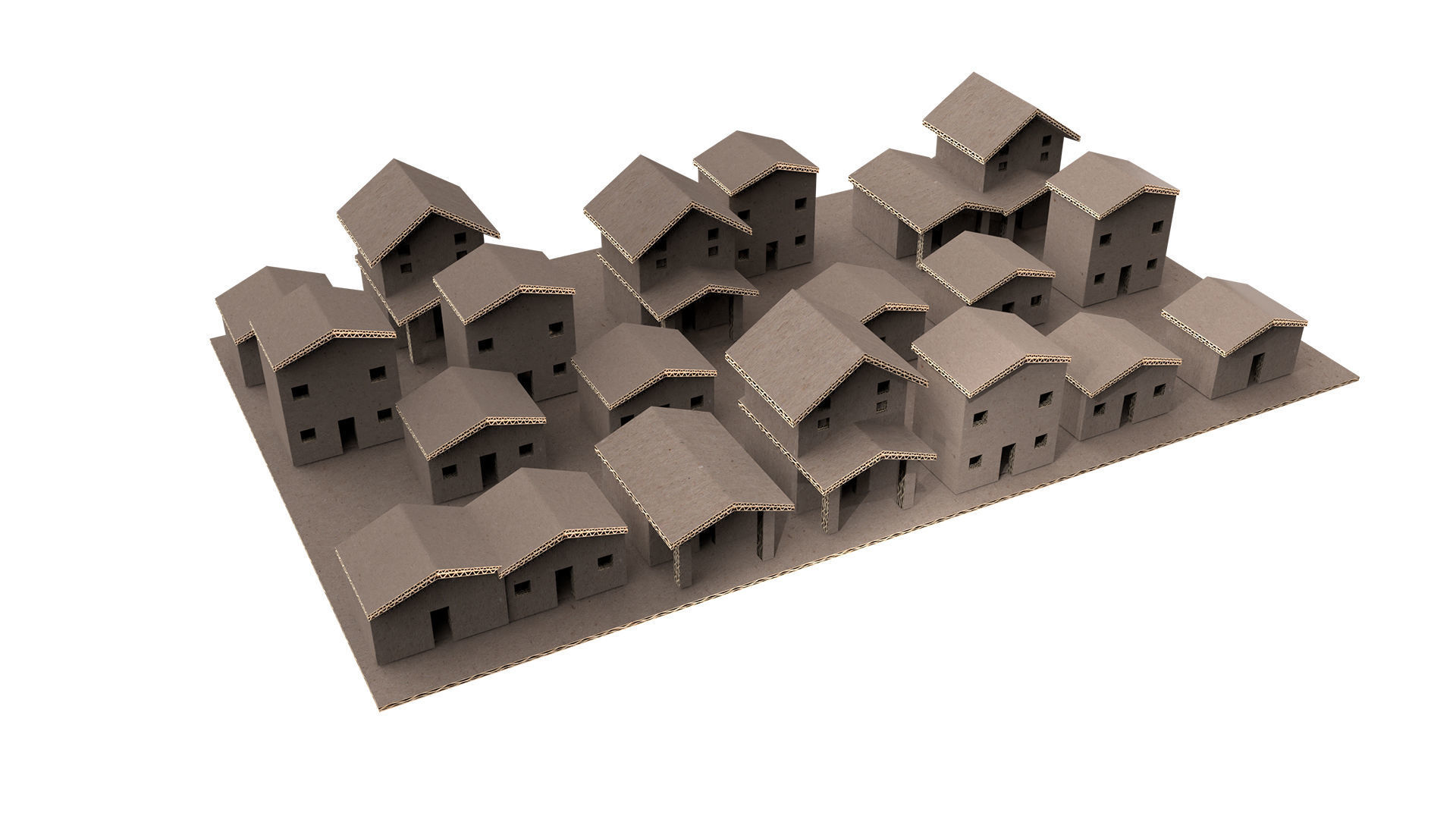 Super low poly COLLECTION wooden sculpture of horse Low-poly 3D model_20